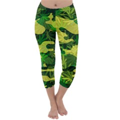 Marijuana Camouflage Cannabis Drug Capri Winter Leggings 