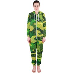 Marijuana Camouflage Cannabis Drug Hooded Jumpsuit (ladies) 