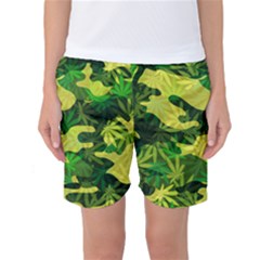 Marijuana Camouflage Cannabis Drug Women s Basketball Shorts