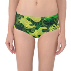 Marijuana Camouflage Cannabis Drug Mid-waist Bikini Bottoms