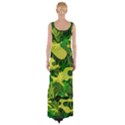 Marijuana Camouflage Cannabis Drug Maxi Thigh Split Dress View2