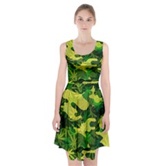 Marijuana Camouflage Cannabis Drug Racerback Midi Dress