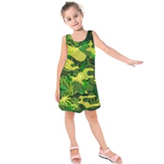 Marijuana Camouflage Cannabis Drug Kids  Sleeveless Dress