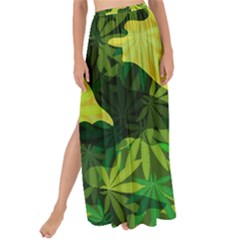 Marijuana Camouflage Cannabis Drug Maxi Chiffon Tie-up Sarong