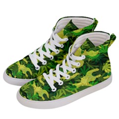 Marijuana Camouflage Cannabis Drug Men s Hi-top Skate Sneakers