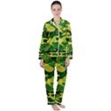 Marijuana Camouflage Cannabis Drug Satin Long Sleeve Pyjamas Set View1