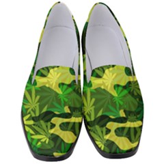 Marijuana Camouflage Cannabis Drug Women s Classic Loafer Heels by HermanTelo