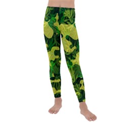 Marijuana Camouflage Cannabis Drug Kids  Lightweight Velour Leggings