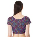 Kaleidoscope Triangle Curved Short Sleeve Crop Top View2