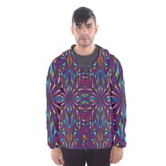 Kaleidoscope Triangle Curved Men s Hooded Windbreaker