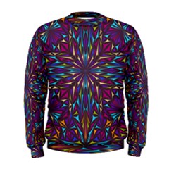 Kaleidoscope Triangle Curved Men s Sweatshirt by HermanTelo