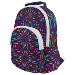 Kaleidoscope Triangle Curved Rounded Multi Pocket Backpack by HermanTelo