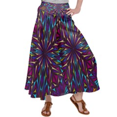 Kaleidoscope Triangle Curved Satin Palazzo Pants