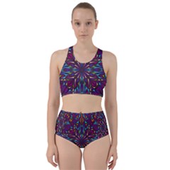 Kaleidoscope Triangle Curved Racer Back Bikini Set