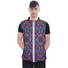 Kaleidoscope Triangle Curved Men s Puffer Vest