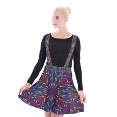 Kaleidoscope Triangle Curved Suspender Skater Skirt