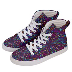 Kaleidoscope Triangle Curved Women s Hi-top Skate Sneakers by HermanTelo