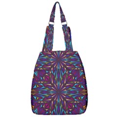 Kaleidoscope Triangle Curved Center Zip Backpack