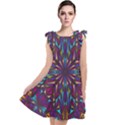 Kaleidoscope Triangle Curved Tie Up Tunic Dress View1