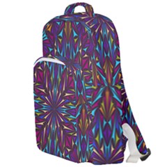 Kaleidoscope Triangle Curved Double Compartment Backpack