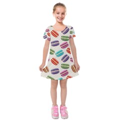 Macaron Bread Kids  Short Sleeve Velvet Dress