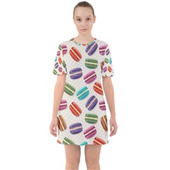 Macaron Bread Sixties Short Sleeve Mini Dress