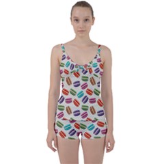 Macaron Bread Tie Front Two Piece Tankini