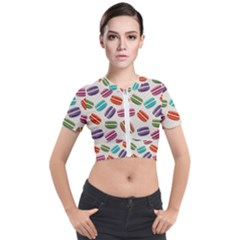 Macaron Bread Short Sleeve Cropped Jacket