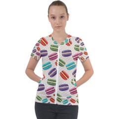 Macaron Bread Short Sleeve Zip Up Jacket