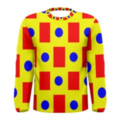 Pattern Circle Plaid Men s Long Sleeve Tee