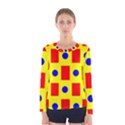 Pattern Circle Plaid Women s Long Sleeve Tee View1