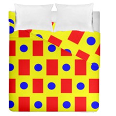 Pattern Circle Plaid Duvet Cover Double Side (queen Size)