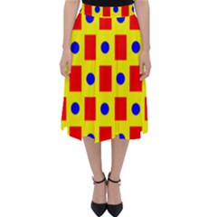 Pattern Circle Plaid Classic Midi Skirt