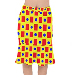 Pattern Circle Plaid Mermaid Skirt