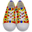 Pattern Circle Plaid Kids  Low Top Canvas Sneakers View1