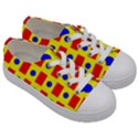 Pattern Circle Plaid Kids  Low Top Canvas Sneakers View3