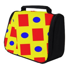 Pattern Circle Plaid Full Print Travel Pouch (small)