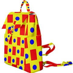 Pattern Circle Plaid Buckle Everyday Backpack