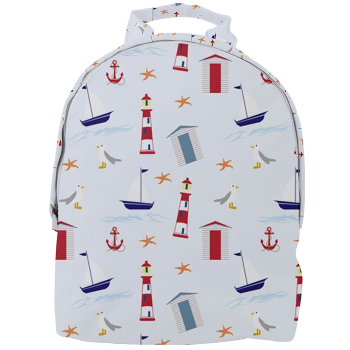 Nautical Sea Mini Full Print Backpack