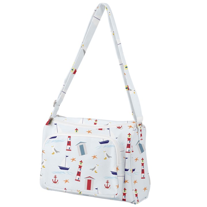 Nautical Sea Front Pocket Crossbody Bag