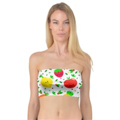 Pattern Fruits Orange Green Bandeau Top