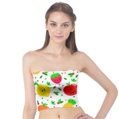 Pattern Fruits Orange Green Tube Top by HermanTelo