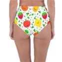 Pattern Fruits Orange Green Reversible High-Waist Bikini Bottoms View2