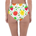 Pattern Fruits Orange Green Reversible High-Waist Bikini Bottoms View4