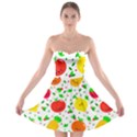 Pattern Fruits Orange Green Strapless Bra Top Dress View1