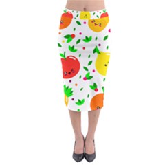 Pattern Fruits Orange Green Midi Pencil Skirt by HermanTelo