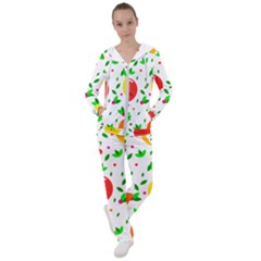 Pattern Fruits Orange Green Women s Tracksuit