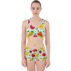 Pattern Fruits Orange Green Work It Out Gym Set