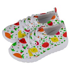 Pattern Fruits Orange Green Kids  Lightweight Sports Shoes by HermanTelo