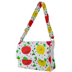 Pattern Fruits Orange Green Full Print Messenger Bag